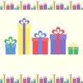 Gifts on a white background Royalty Free Stock Photo